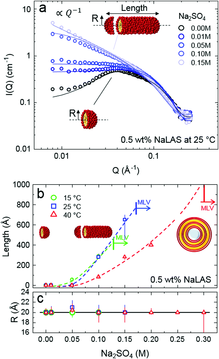 Micellar Structure And Transformations In Sodium Alkylbenzenesulfonate Nalas Aqueous Solutions Effects Of Concentration Temperature And Salt Soft Matter Rsc Publishing