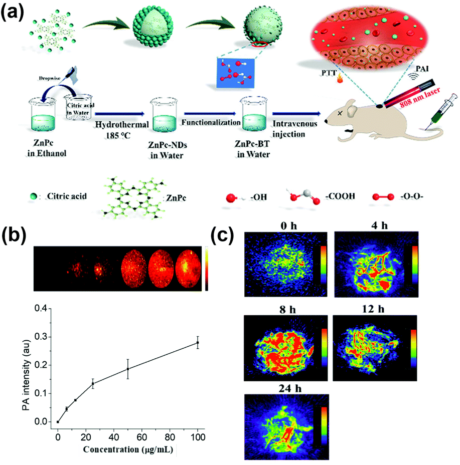 Phthalocyanine-based photoacoustic contrast agents for imaging and 