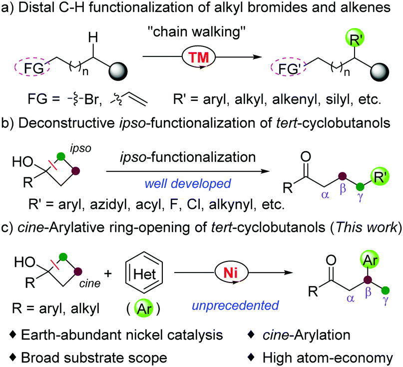 Selective Cine Arylation Of Tert Cyclobutanols With Indoles Enabled By Nickel Catalysis Chemical Communications Rsc Publishing Doi 10 1039 D1cca