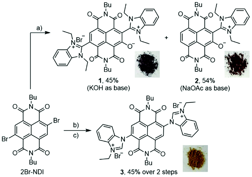 Red fluorescent zwitterionic naphthalenediimides with di/mono