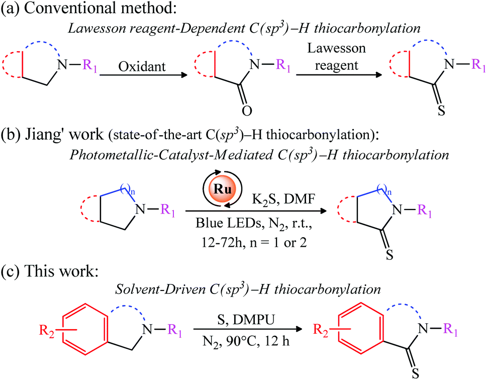 Solvent Driven C Sp 3 H Thiocarbonylation Of Benzylamine Derivatives Under Catalyst Free Conditions Green Chemistry Rsc Publishing Doi 10 1039 D0gc032f