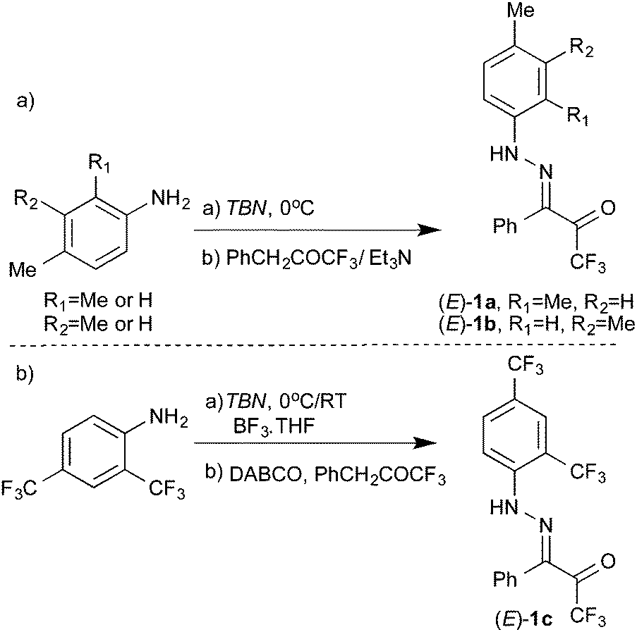 Studies of novel trifluoroacetylated diaryl hydrazone molecular 