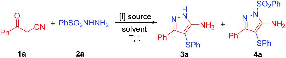 NIS-promoted three-component reaction of 3-oxo-3 