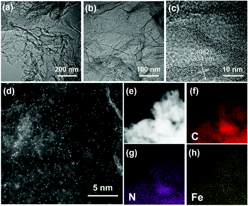 Direct transformation of raw biomass into a Fe–N x –C single Direct transformation of raw biomass into a Fe–N x –C single