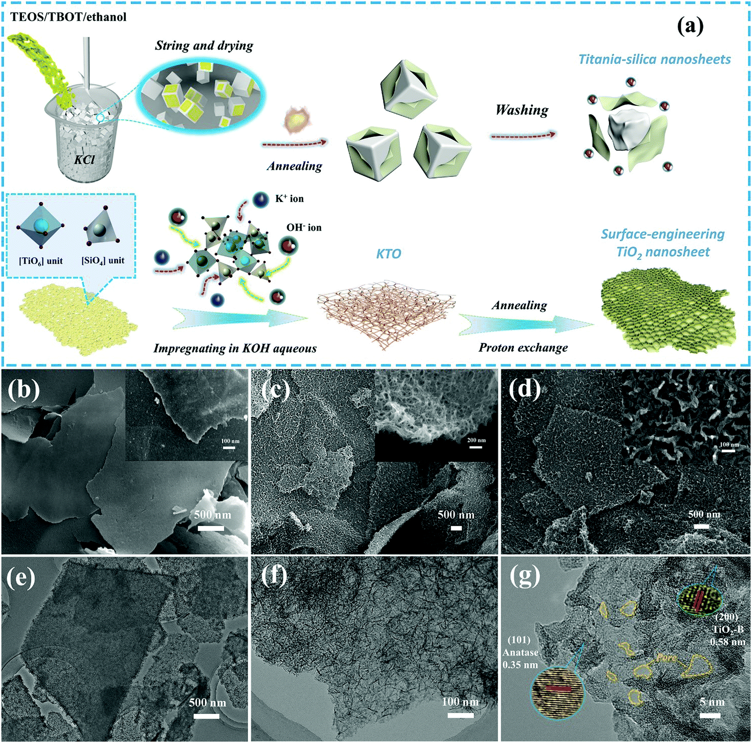 Surface-reconstructed formation of hierarchical TiO 2 mesoporous 