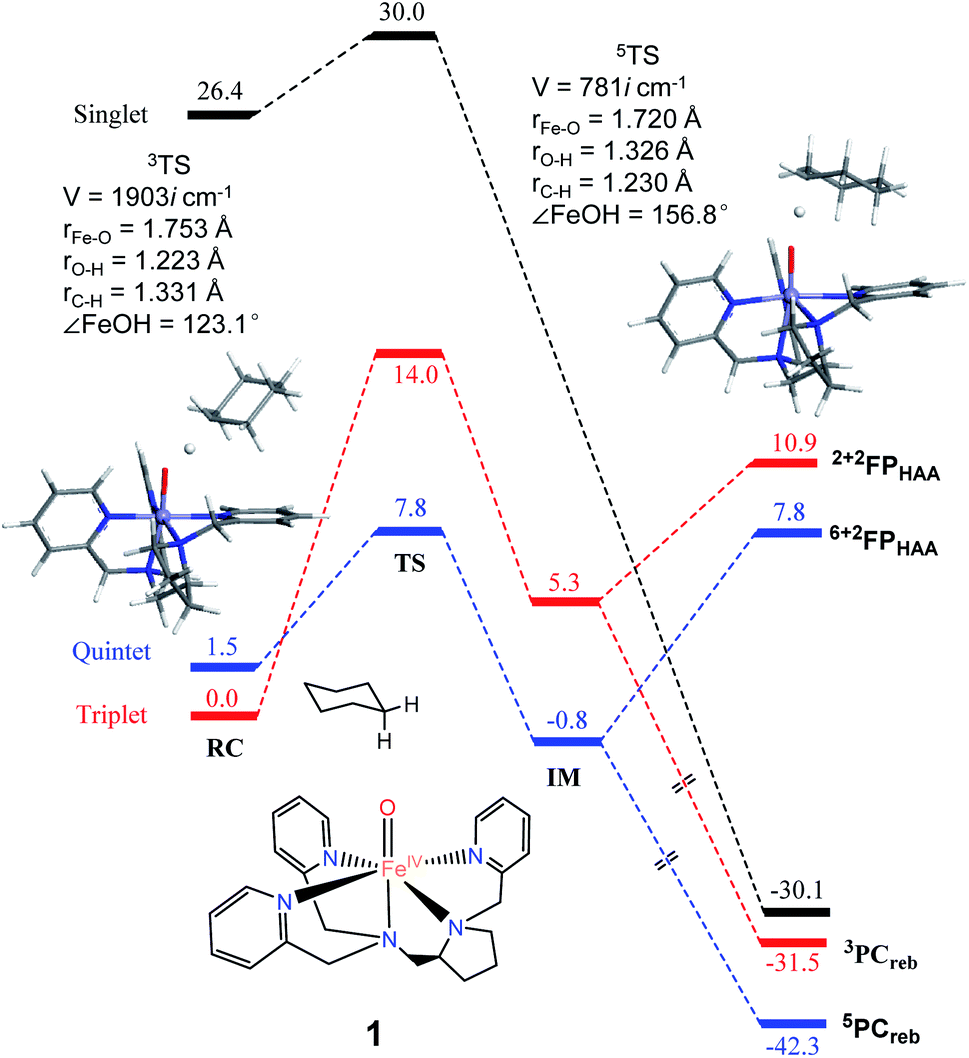 A Dft Study On The C H Oxidation Reactivity Of Fe Iv Oxo Species With N4 N5 Ligands Derived From L Proline Rsc Advances Rsc Publishing Doi 10 1039 D0rad