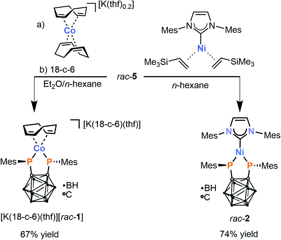 Synthesis of a carborane-substituted bis(phosphanido) cobaltate( i )