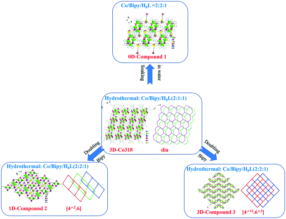 Fabrication Of New Structures From A 3d Cobalt Phosphonate Network Structural Transformation And Proton Conductivity Investigation Crystengcomm Rsc Publishing