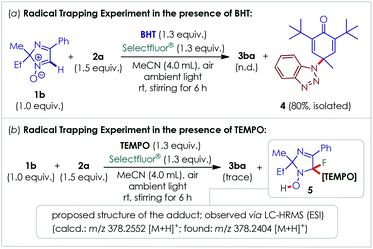 Blue Light Promoted Radical C H Azolation Of Cyclic Nitrones Enabled By Selectfluor Green Chemistry Rsc Publishing