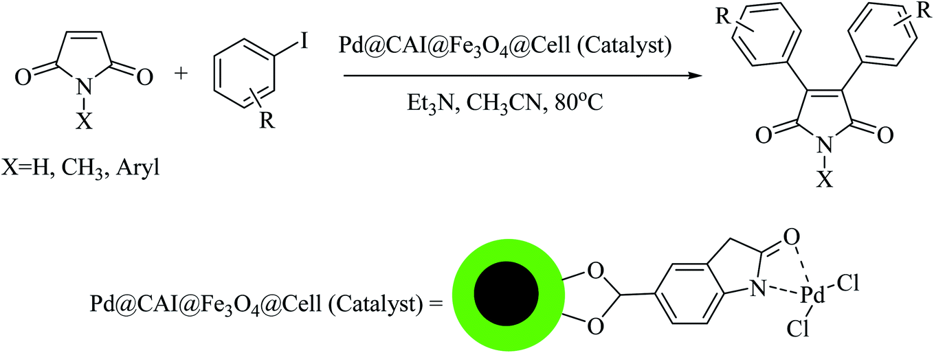 Preparation And Characterization Of Pd Supported On 5 Carboxyoxindole Functionalized Cell Fe3o4 Nanoparticles As A Novel Magnetic Catalyst For The Heck Reaction Nanoscale Advances Rsc Publishing