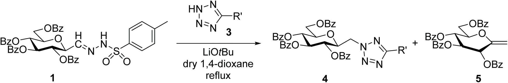 Coupling Of N Tosylhydrazones With Tetrazoles Synthesis Of 2 B D Glycopyranosylmethyl 5 Substituted 2h Tetrazole Type Glycomimetics Organic Biomolecular Chemistry Rsc Publishing