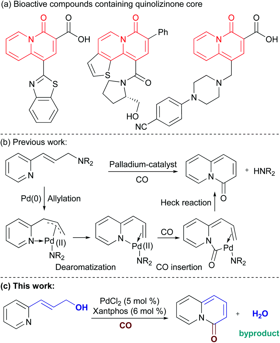 Palladium Catalyzed Dearomative Cyclocarbonylation Of Allyl Alcohol For The Synthesis Of Quinolizinones Organic Biomolecular Chemistry Rsc Publishing