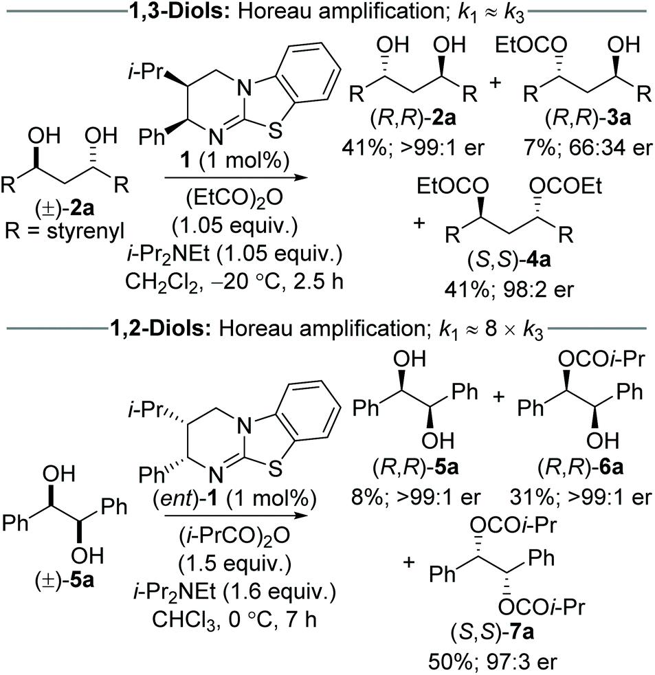 Horeau Amplification In The Sequential Acylative Kinetic Resolution Of 1 2 Diols And 1 3 Diols In Flow Organic Biomolecular Chemistry Rsc Publishing