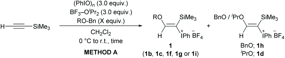 A Versatile Iodo Iii Etherification Of Terminal Ethynylsilanes Using Bf3 Oipr2 And Alkyl Benzyl Ethers Organic Biomolecular Chemistry Rsc Publishing