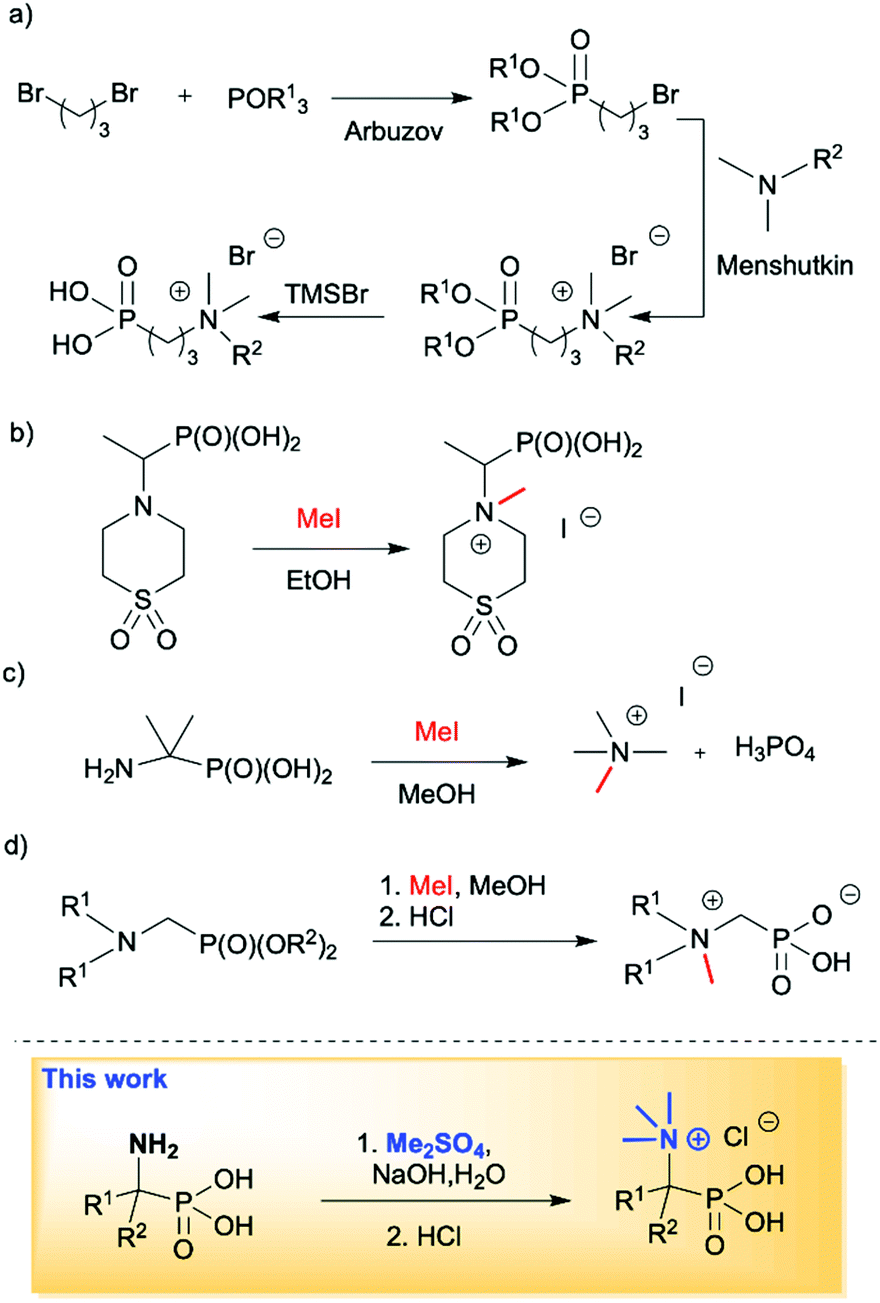 Synthesis and stability of 1aminoalkylphosphonic acid quaternary