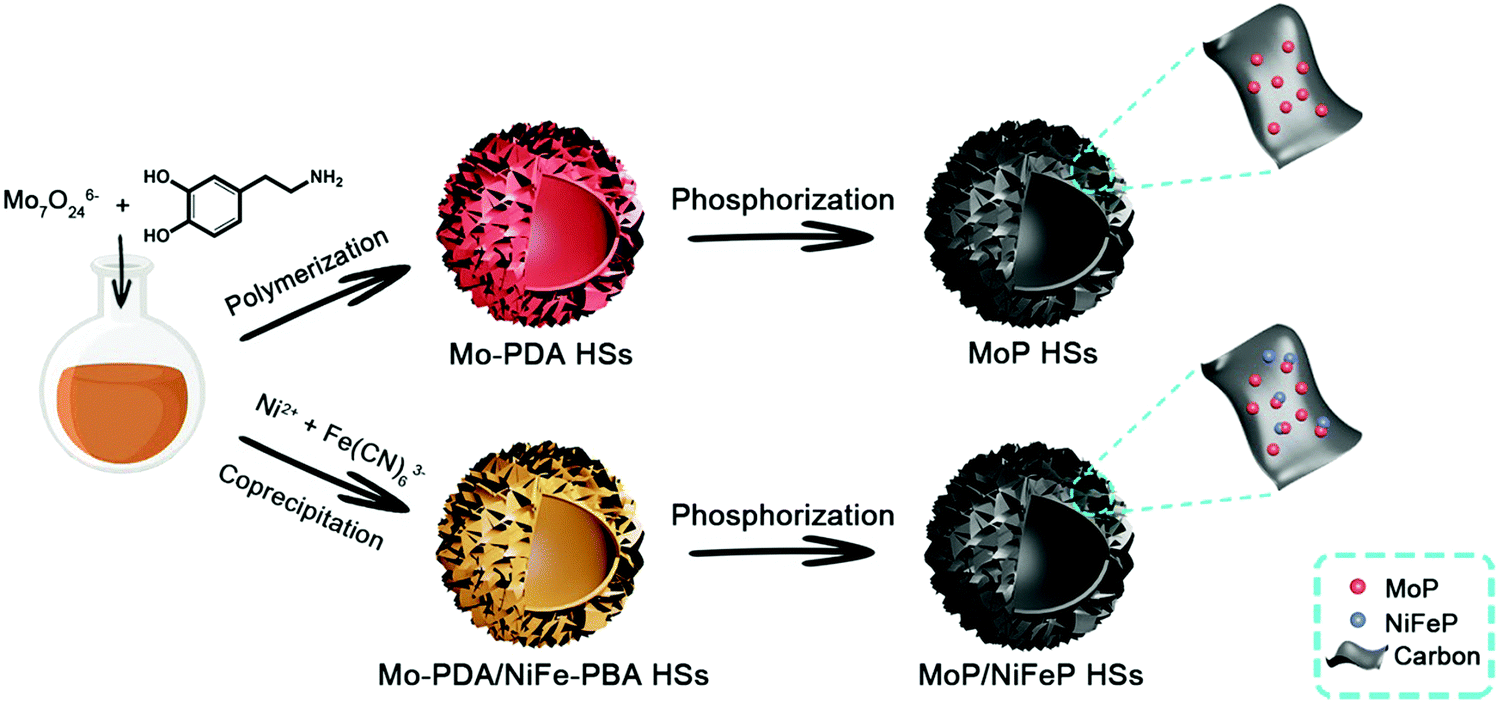 Hierarchical Mop Nifep Hybrid Hollow Spheres As Highly Efficient Bifunctional Electrocatalysts For Overall Water Splitting Materials Chemistry Frontiers Rsc Publishing