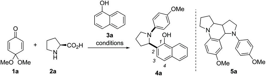 One Pot Three Component Reaction Of P Quinone Monoacetals L Proline And Naphthols To Afford N Aryl 2 Arylpyrrolidines Organic Chemistry Frontiers Rsc Publishing