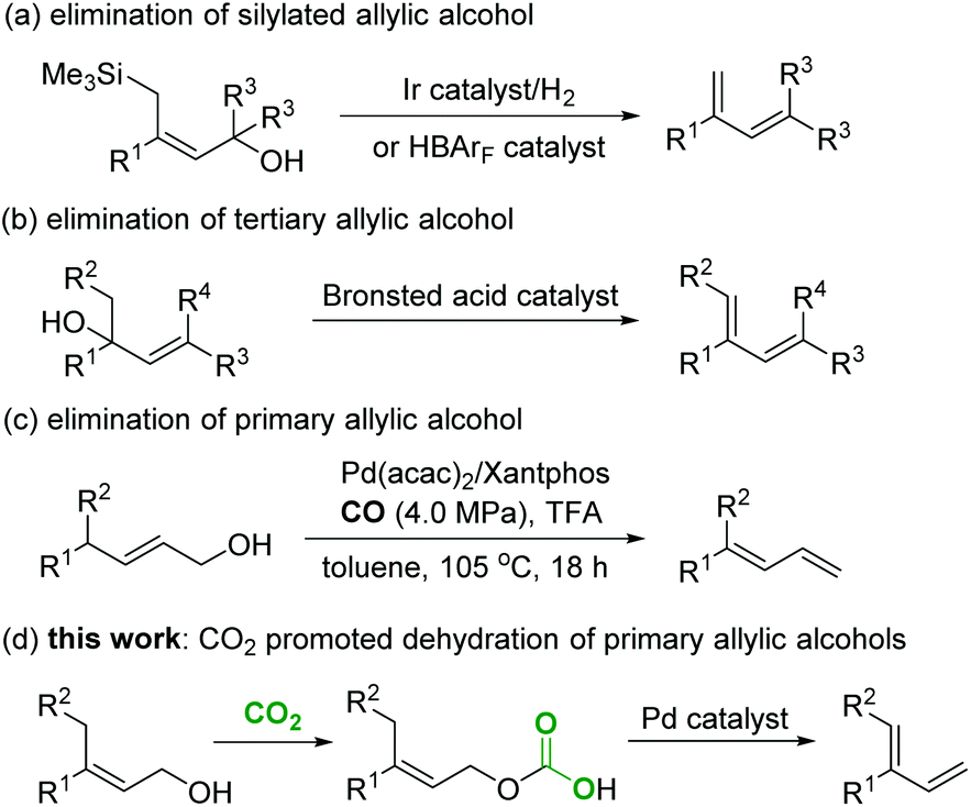 Carbon Dioxide Promoted Palladium Catalyzed Dehydration Of Primary Allylic Alcohols Access To Substituted 1 3 Dienes Organic Chemistry Frontiers Rsc Publishing