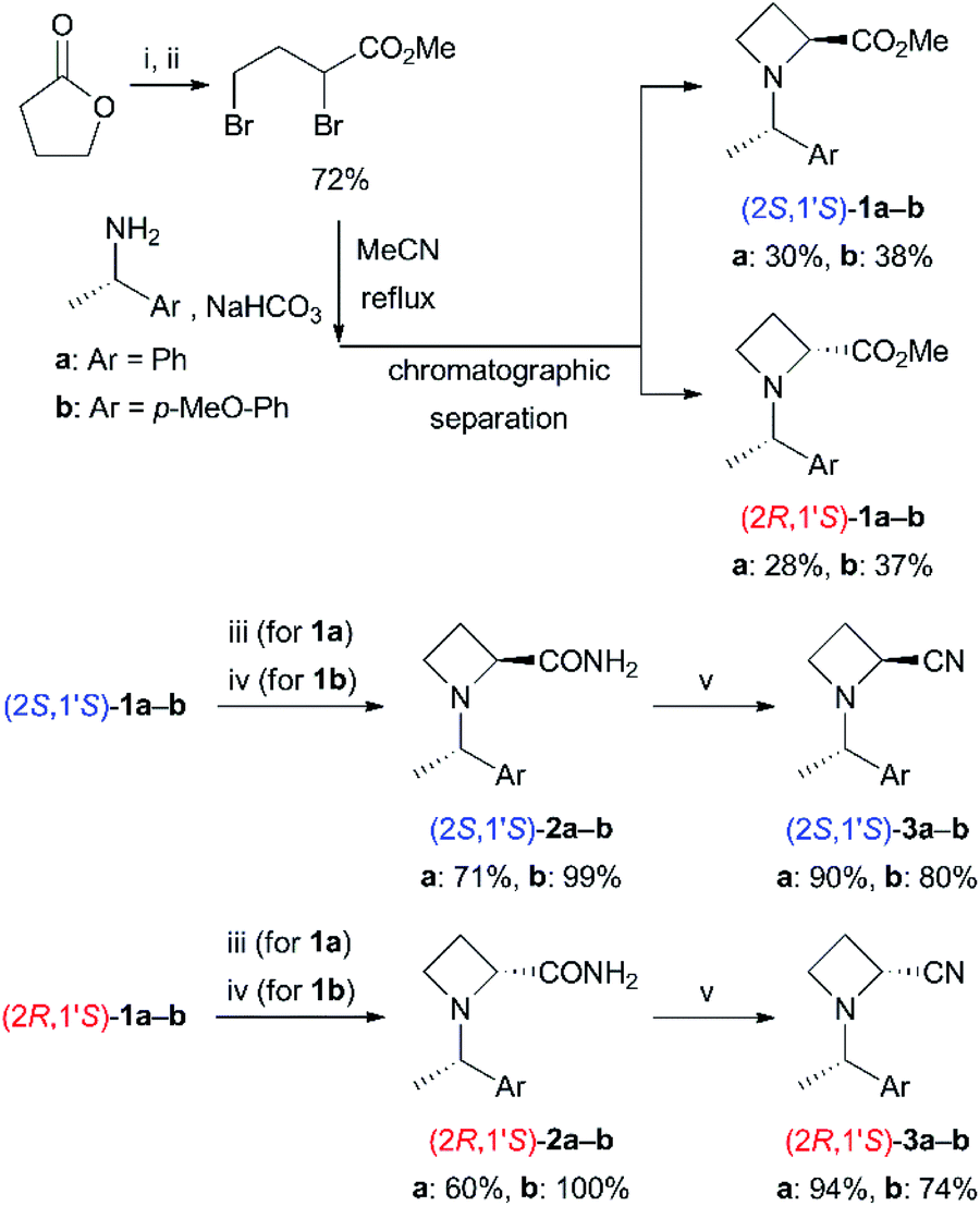 Synthesis of optically active 2-substituted azetidine-2-carbonitriles ...