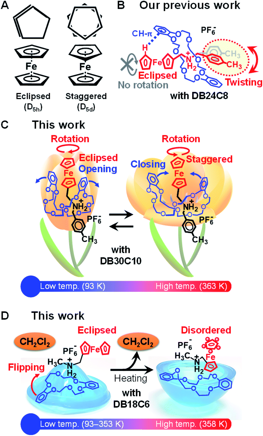 Ring Rotation Of Ferrocene In Interlocked Molecules In Single Crystals Chemical Science Rsc Publishing