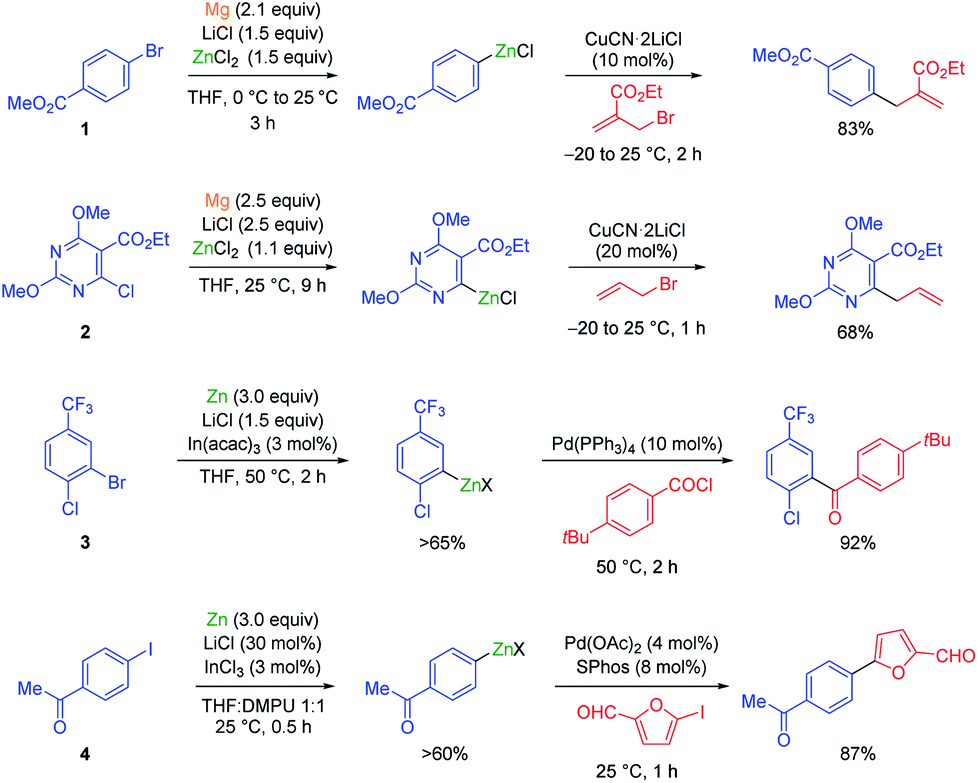 Preparation and reactions of polyfunctional magnesium and zinc