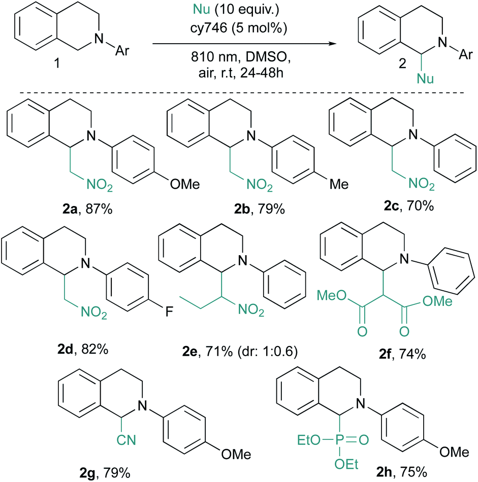 Cyanine Based Near Infra Red Organic Photoredox Catalysis Chemical Science Rsc Publishing