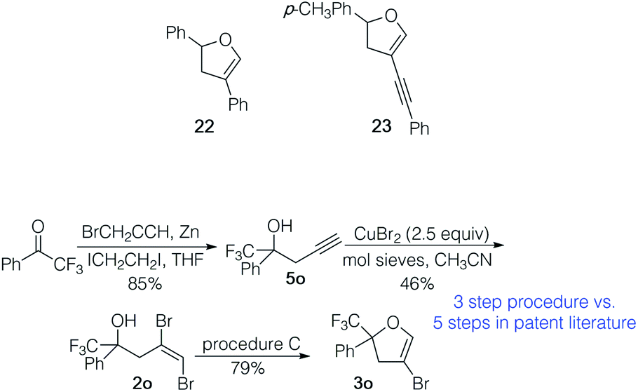 Easily Accessible Non Aromatic Heterocycles With Handles 4 Bromo 2 3 Dihydrofurans From 1 2 Dibromohomoallylic Alcohols Chemical Science Rsc Publishing