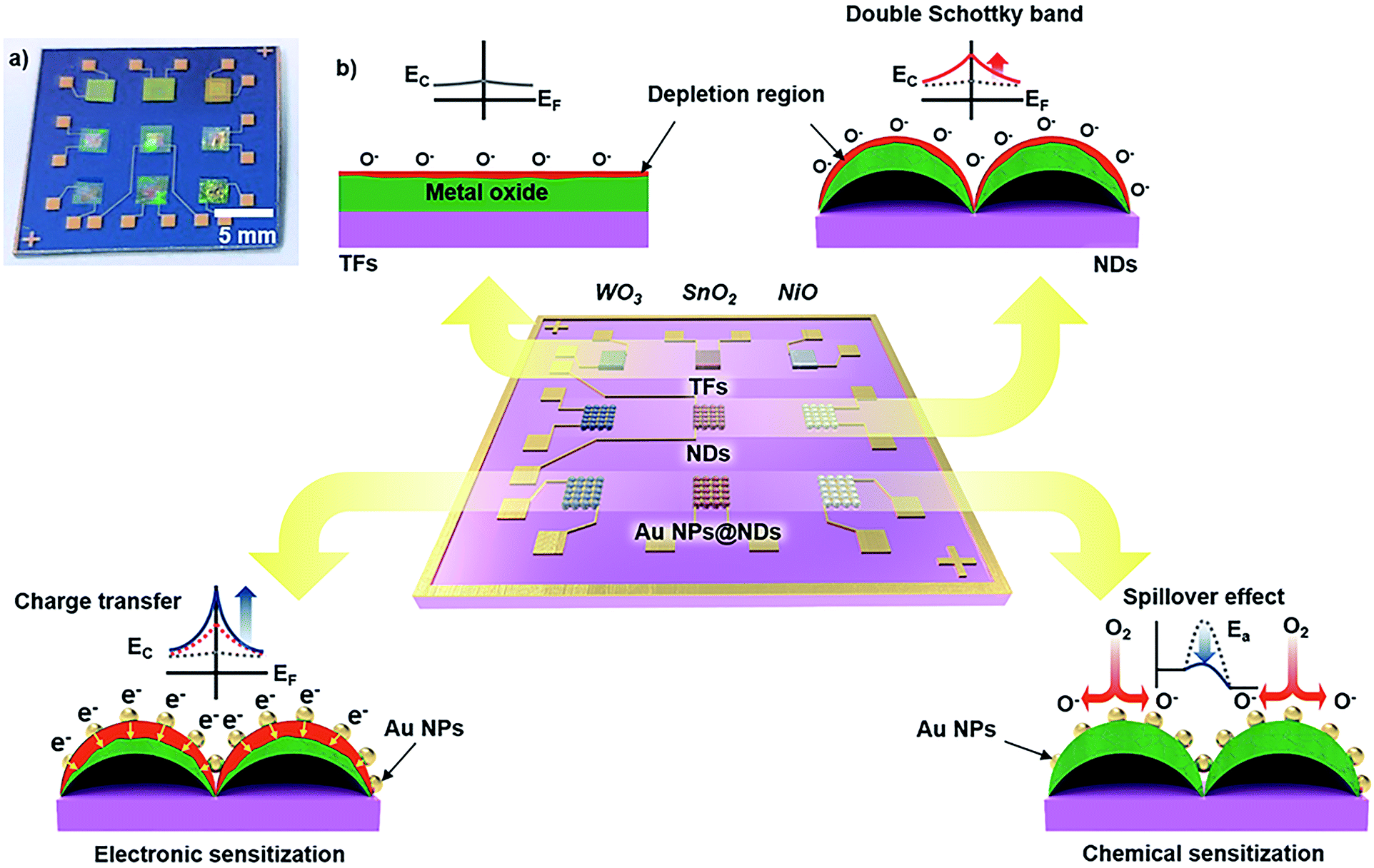 High Performance Gas Sensor Array For Indoor Air Quality Monitoring The Role Of Au Nanoparticles On Wo3 Sno2 And Nio Based Gas Sensors Journal Of Materials Chemistry A Rsc Publishing
