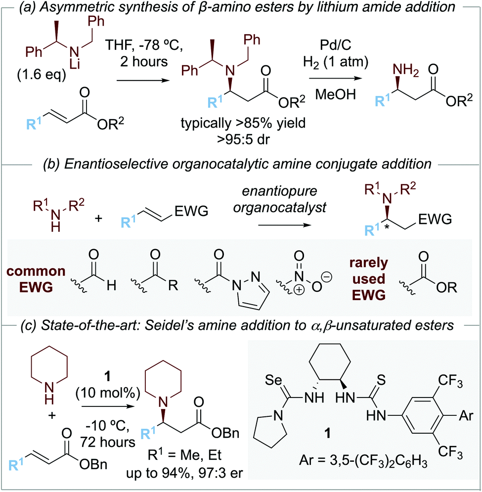 Isothiourea-catalyzed formal enantioselective conjugate addition of  benzophenone imines to β-fluorinated α,β-unsaturated esters - Chemical  Communications (RSC Publishing) DOI:10.1039/D2CC01936A