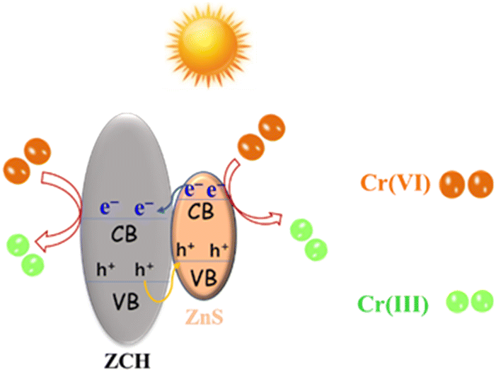Heterogeneous ZnS–zinc carbonate hydroxide micro-belts for Cr( vi 