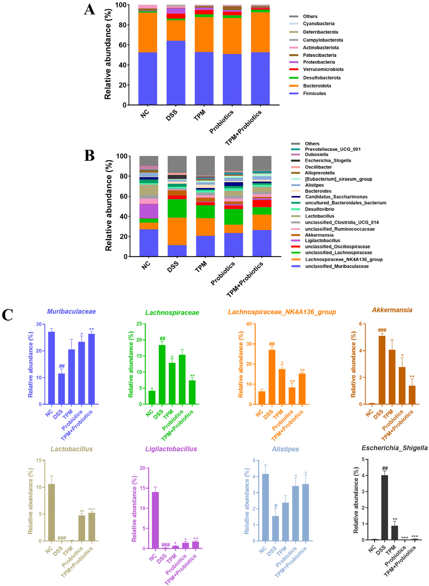 A tetrapeptide from maize combined with probiotics exerted