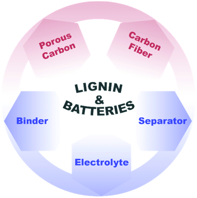 Lignin-derived materials and their applications in rechargeable batteries -  Green Chemistry (RSC Publishing) DOI:10.1039/D1GC02872C