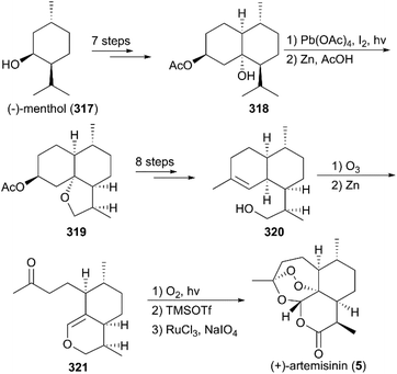Scheme 2. Total synthesis of artemisinin by Xu et al.