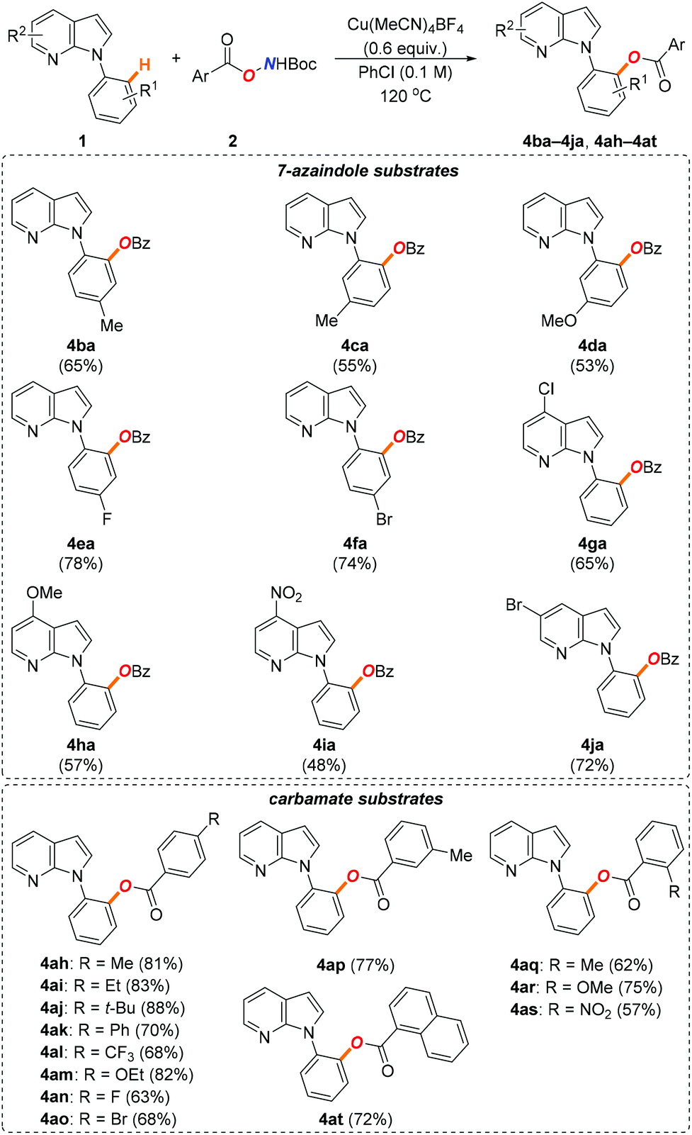 Rh[III]-Catalyzed C–H Amidation Using Aroyloxycarbamates To Give N-Boc  Protected Arylamines