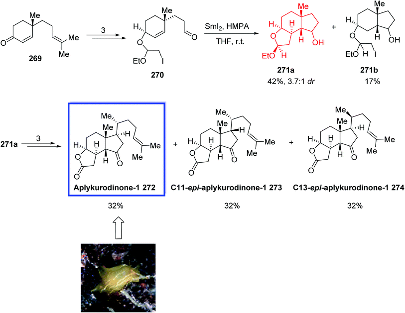 Samarium( ii ) iodide-mediated reactions applied to natural