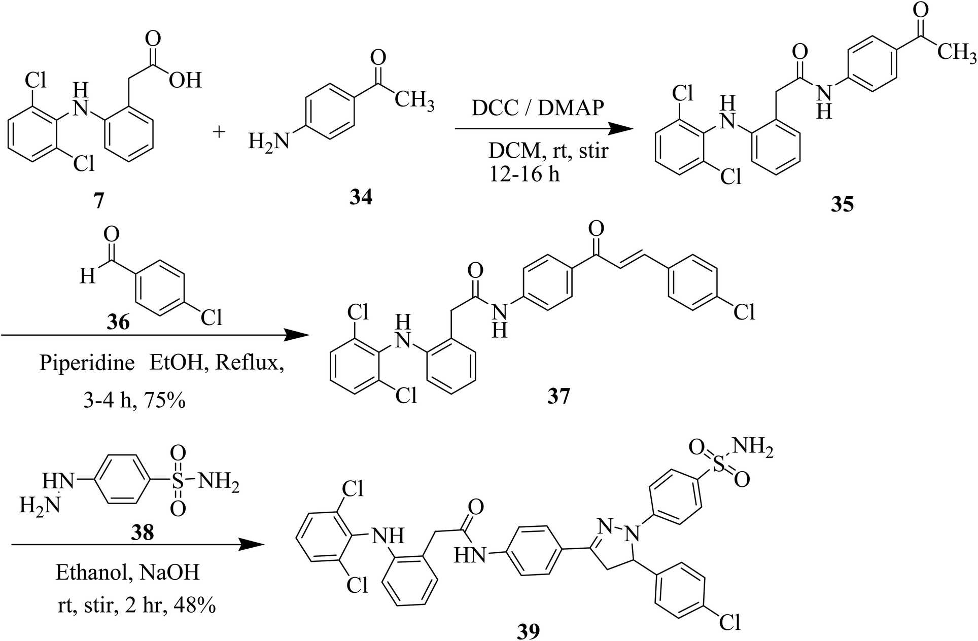 Diclofenac derivatives as concomitant inhibitors of cholinesterase,  monoamine oxidase, cyclooxygenase-2 and 5-lipoxygenase for the treatment of  Alzhei ... - RSC Advances (RSC Publishing) DOI:10.1039/D2RA04183A