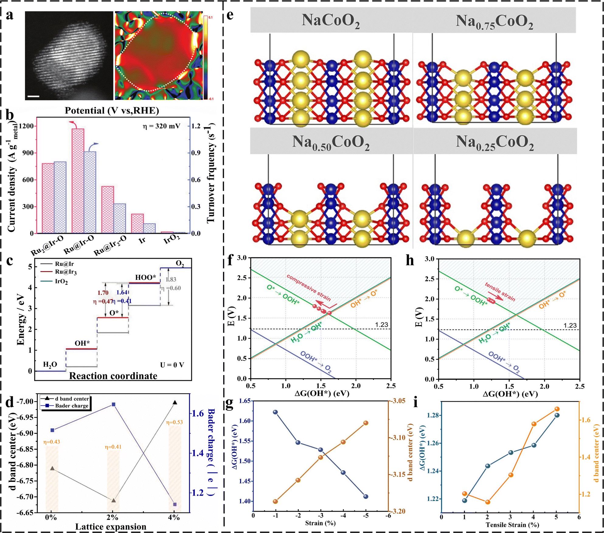 Atomic understanding of the strain-induced electrocatalysis from 