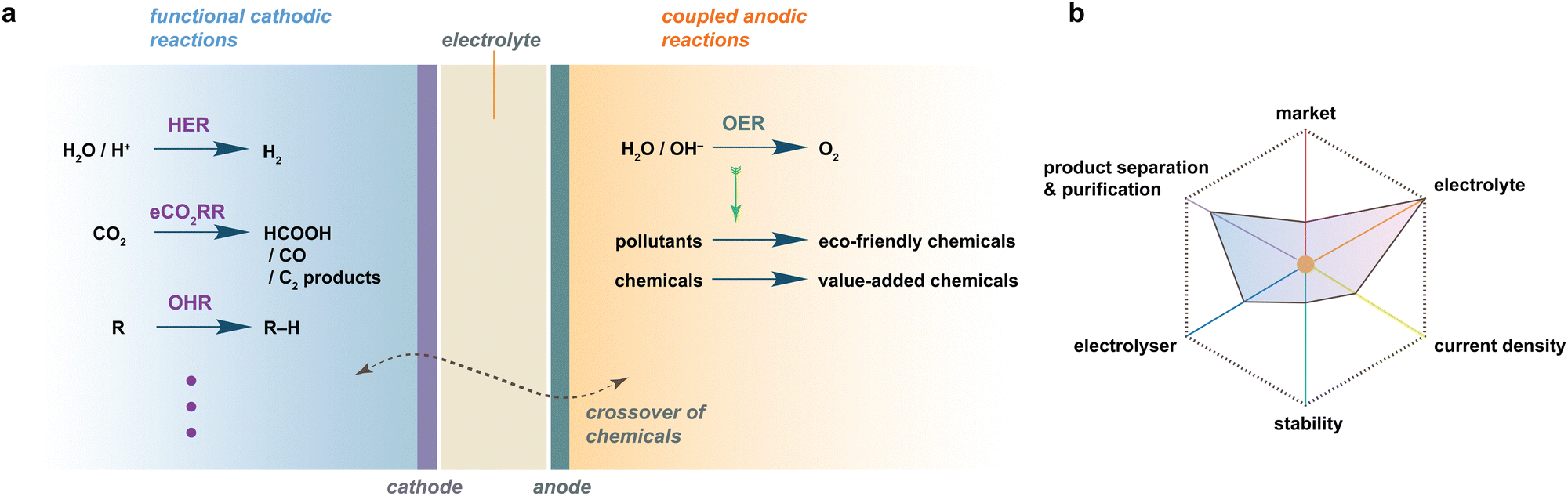 Screening potential anodic chemistry in lieu of the oxygen 