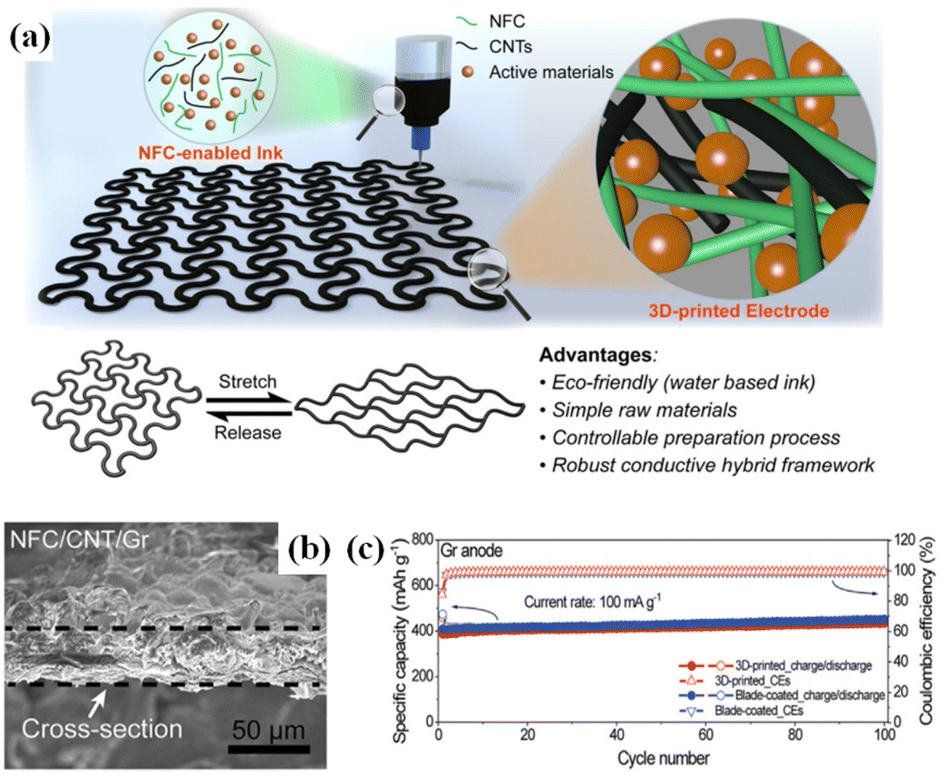 3D printing of hierarchically micro/nanostructured electrodes for 