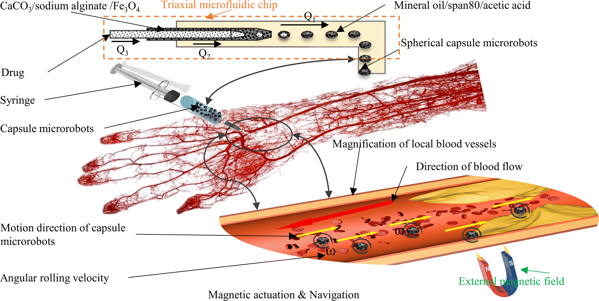 Spiral motion trajectory of a DTUG.