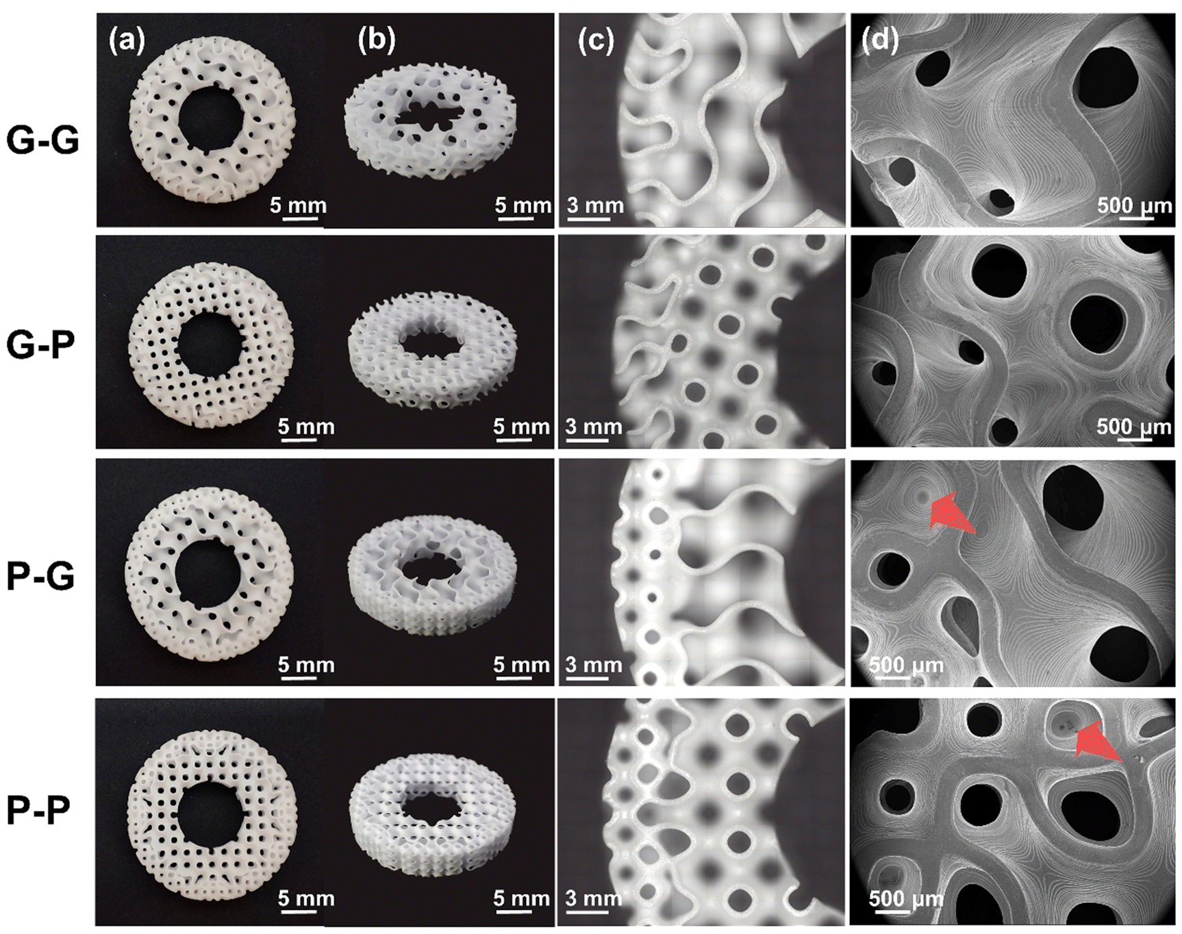 Design and fabrication of biomimicking radially graded scaffolds