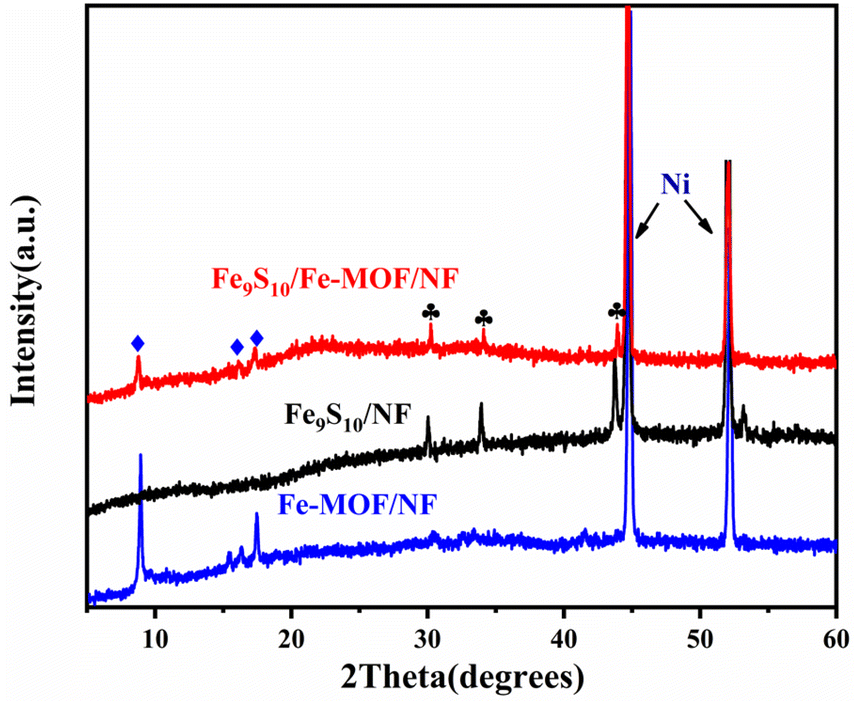 Ultrathin Fe-MOFs modified by Fe 9 S 10 for highly efficient 