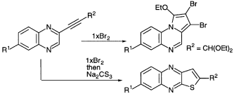 Graphical abstract: Synthesis of thieno[2,3-b]quinoxalines and pyrrolo[1,2-a]quinoxalines from 2-haloquinoxalines