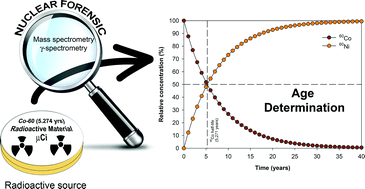 Graphical abstract: A nuclear forensic method for determining the age of radioactive cobalt sources