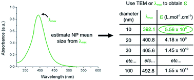 Graphical abstract: A rapid method to estimate the concentration of citrate capped silver nanoparticles from UV-visible light spectra