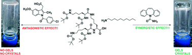 Graphical abstract: Multi-component supramolecular gels for the controlled crystallization of drugs: synergistic and antagonistic effects