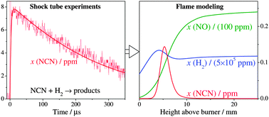 Graphical abstract: The rate constant of the reaction NCN + H2 and its role in NCN and NO modeling in low pressure CH4/O2/N2-flames