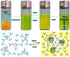 Graphical abstract: Lower critical solution temperature (LCST) phase behaviour of an ionic liquid and its control by supramolecular host–guest interactions