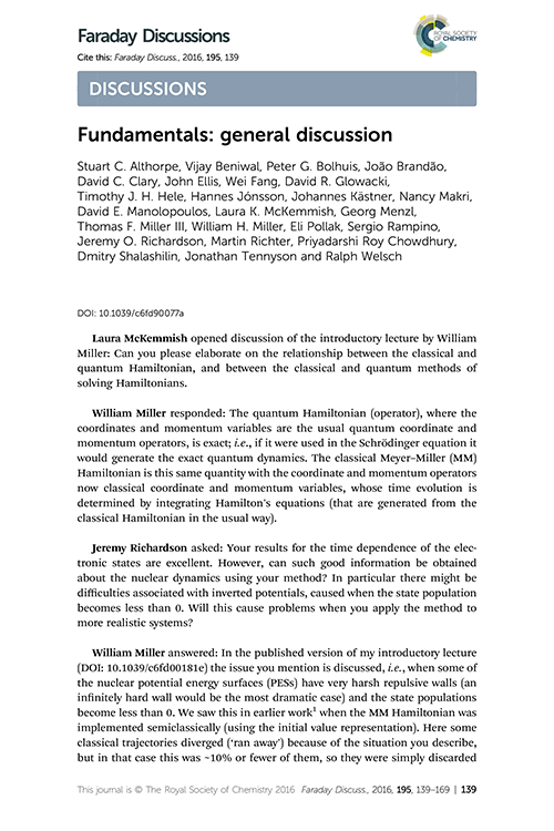 Fundamentals: general discussion