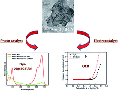 Graphical abstract: BCN–Co3O4 hybrid – a highly efficient catalyst for the oxygen evolution reaction and dye degradation